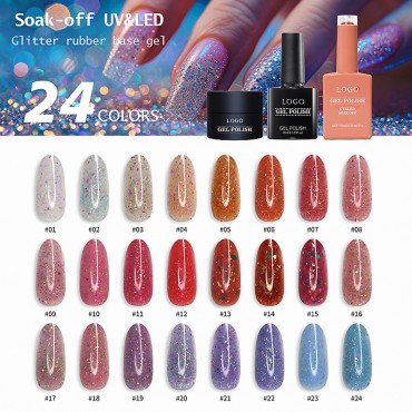 Glitter Rubber Base Gel