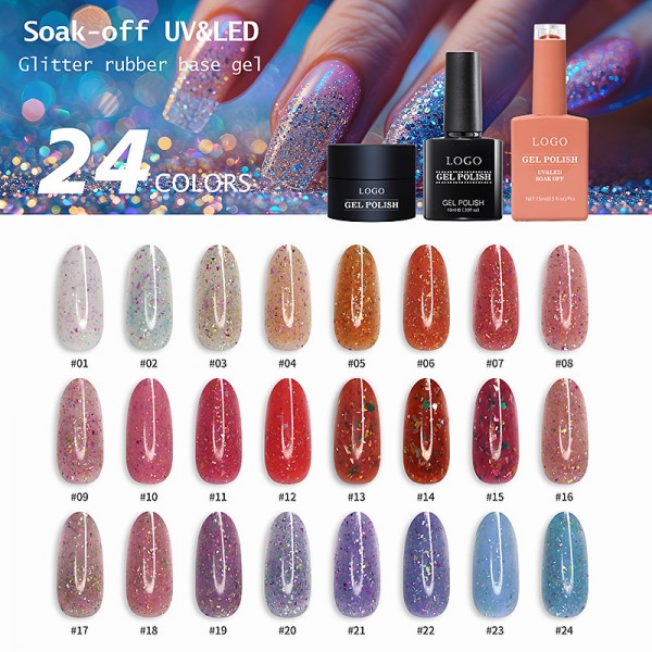 Glitter Rubber Base Gel