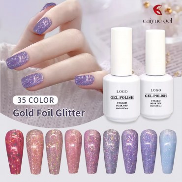 Gold Foil Glitter gel