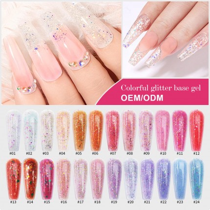 Colorful glitter bas...