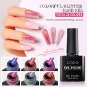 Colorful glitter base gel