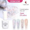 Colorful glitter base gel