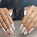 Nail Valentine pink red white