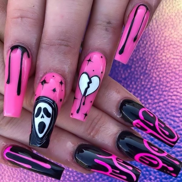 Halloween pink black