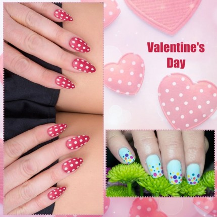 Nail Valentine pink ...